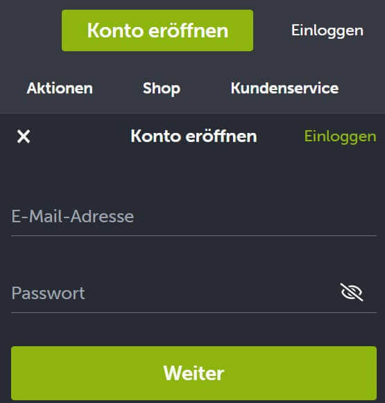 Anmelden bei Comeon Anmelden bei Comeon